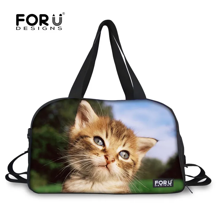XQ0130T FORUDESIGNS спортивные сумки спортивная сумка для женщин фитнес Kawaii маленький кот Коврик для йоги с принтом сумки спортивные тренировочные сумки на плечо - Цвет: XQ0130T