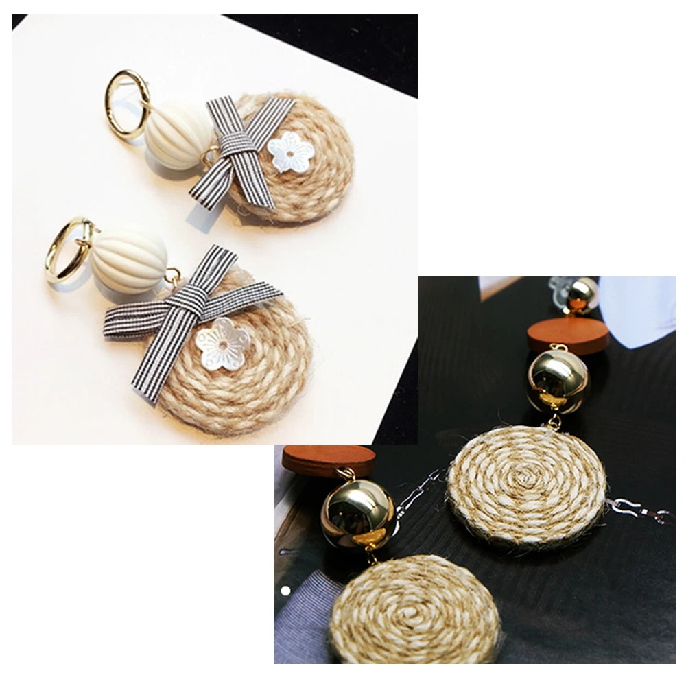 5 м/рулон мм натуральная двухцветная веревка из джутового шпагата для рукоделия