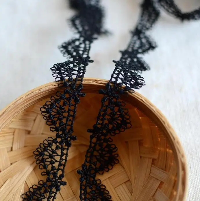 5 м/лот 1 см ширина 2016 августа новое поступление черная белая кружевная отделка