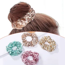 Paillette Elasticity Coffee Comfortable Yellow Korean Soft Allergy Free Green 2018 New Arrival Girls Rose Red Women 1PC (4)