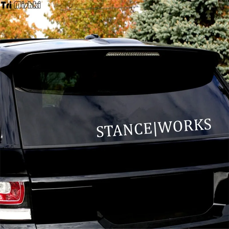 Tri mishki 7,5x58 см забавные автомобильные наклейки со словами stance work виниловые наклейки аксессуары наклейка на автомобиль HZX502