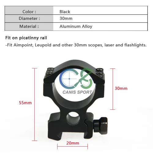 PPT Новое поступление 30 мм высокий прицел Вивера кольцо Крепление диаметр
