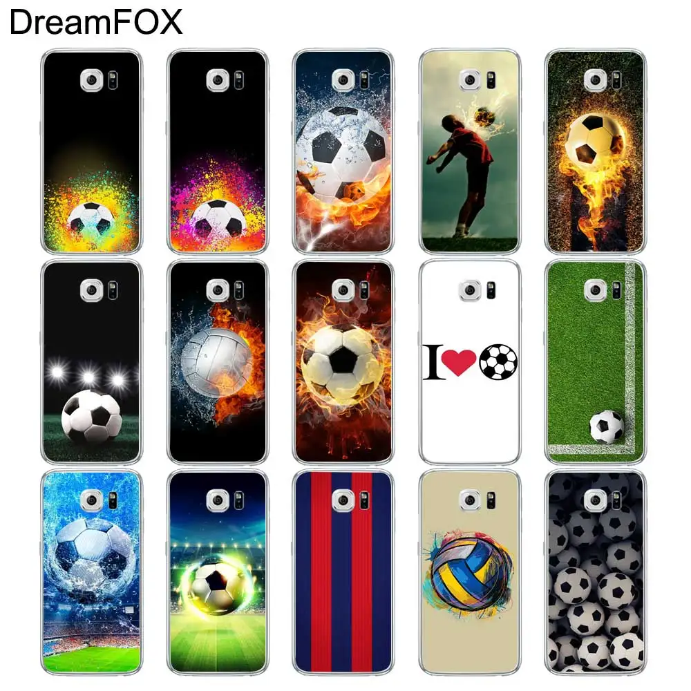 DREAMFOX L165 футбольный мяч Мягкий ТПУ силиконовый чехол для Samsung Galaxy S5 S6 S7 S8 S9 S10 5G S10E Lite