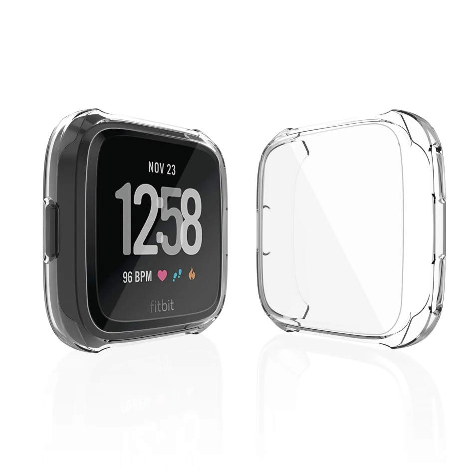 Ультра-тонкий чехол для Fitbit Versa, ремешок чехол Fit Bit Versa 2 тонкий прозрачный мягкий покрытие TPU аксессуары для часов защита экрана