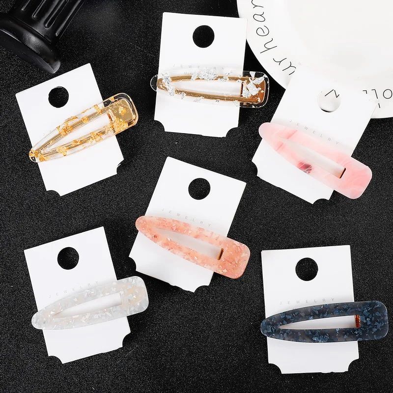 Женские заколки из фольги прямоугольные для волос акрила аксессуары 2019 - купить