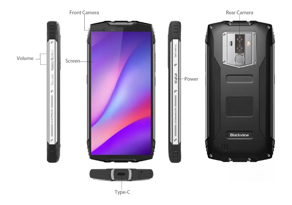 2018 оригинальный BV6800 PRO 5 7 &quotсмартфон IP68 Водонепроницаемый android 8 1 MT6750T Octa Core 4 Гб + 64