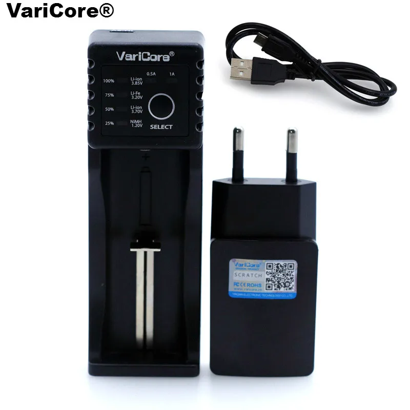 

VariCore U4 18650 26650 18350 16340,14500,10440 26500 Lithium Iron 3.2V 1.2V 3.7V NiMH AA AAA SC/S Battery Charger+5V 2A