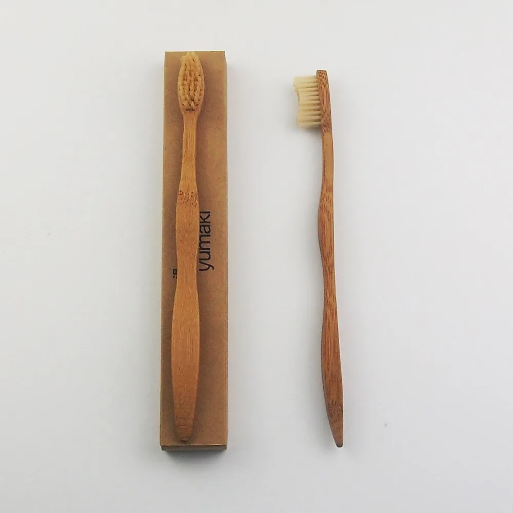 Зубная щетка из бамбукового волокна с мягкой щетиной 50 шт.|wood toothbrush|toothbrush woodnovelty