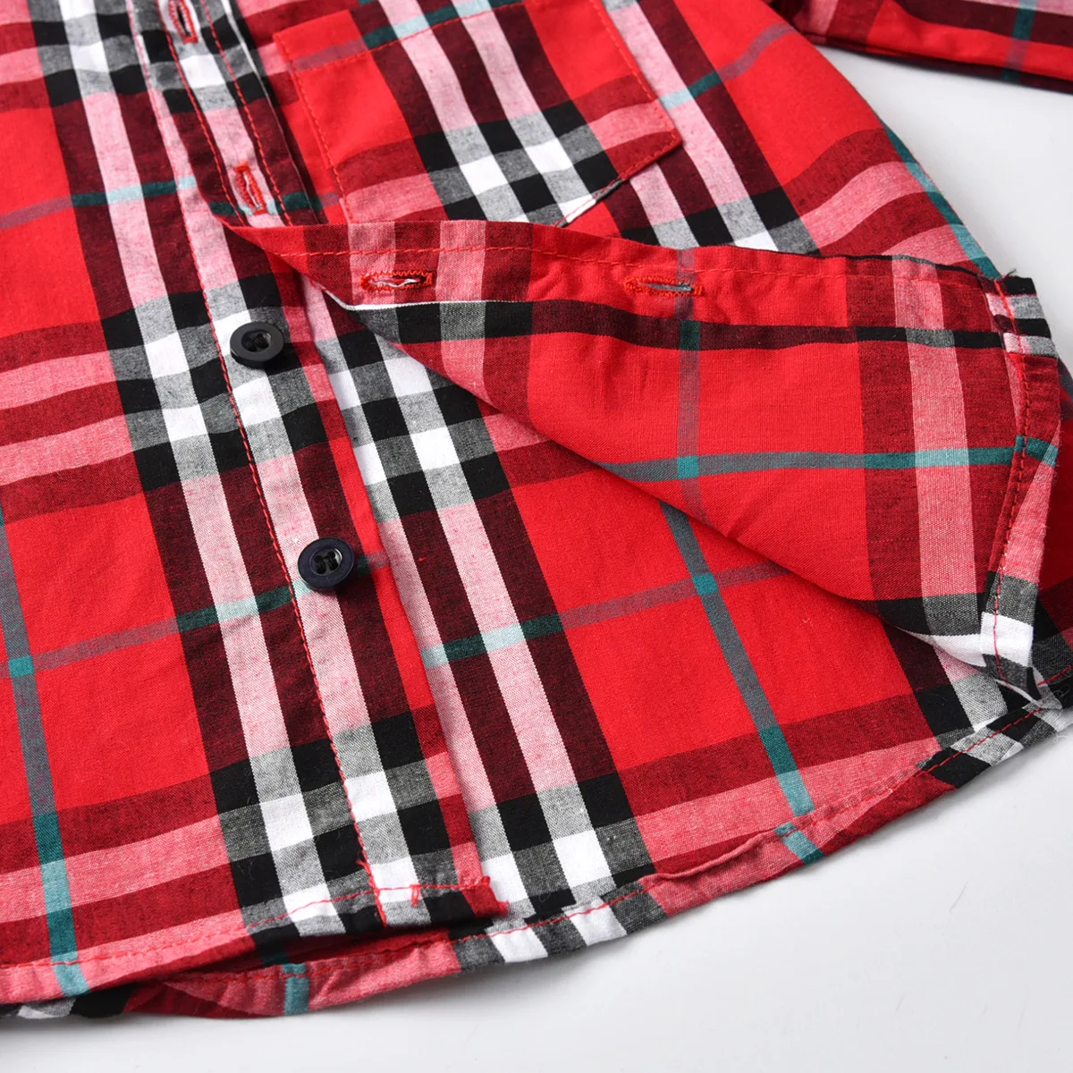 В клетку для мальчиков футболка с длинными рукавами 2018 Весенняя Новинка детская