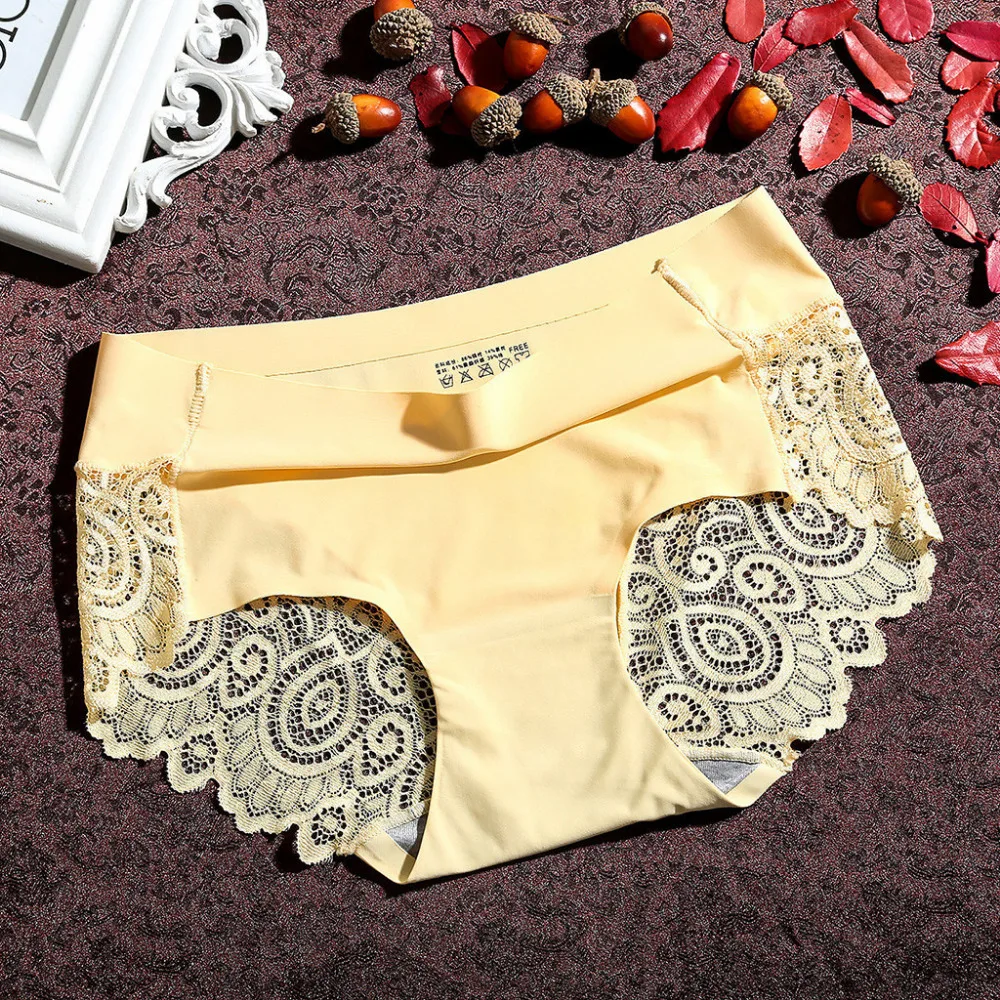 Женские трусики Новое сексуальное шелковое нижнее белье с бесшовным поясом и