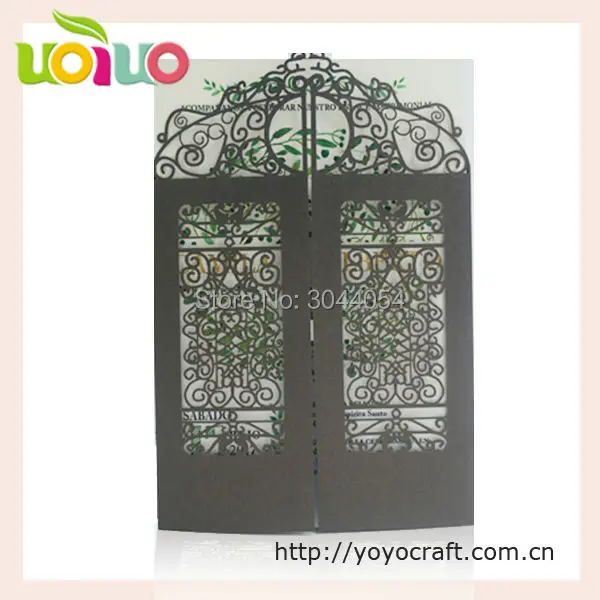 2017 Персонализация имени логотип Жесткая обложка свадебные приглашения 3d