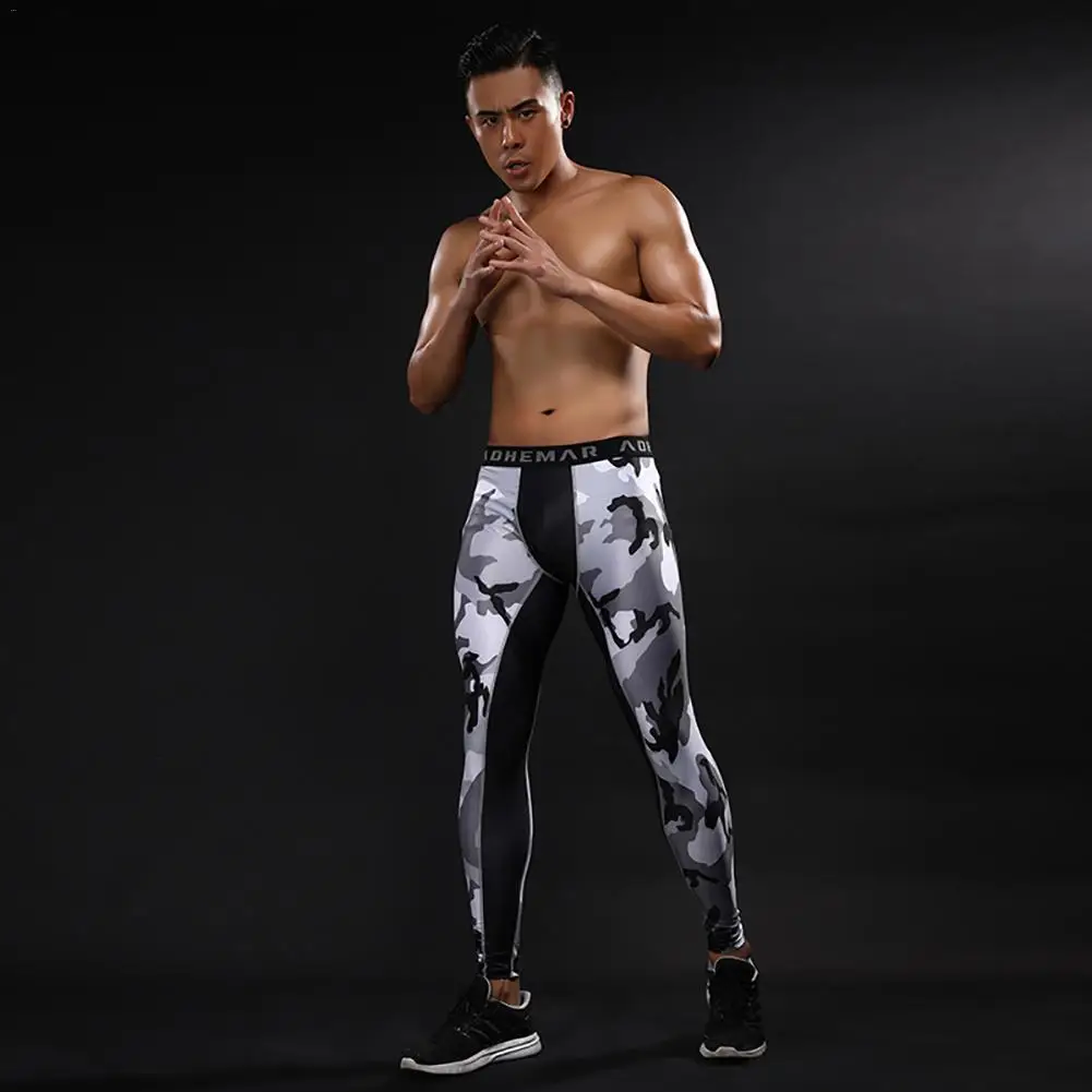 Мужские Компрессионные Леггинсы для йоги и фитнеса штаны MMA Crossfit бодибилдинг