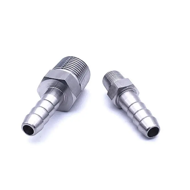 

15mm x 3/4'' BSP Male Thread 304 Stainless Steel Pipe Fitting x Barb Hose Tail Reducer Pagoda Joint Coupling Connector