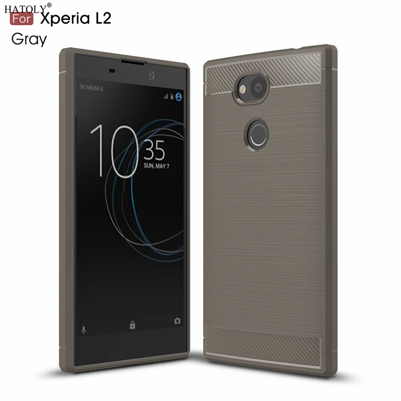 Чехол HATOLY для Sony Xperia L2 чехол H3311 H3321 H4311 мягкий силиконовый с начесом из ТПУ
