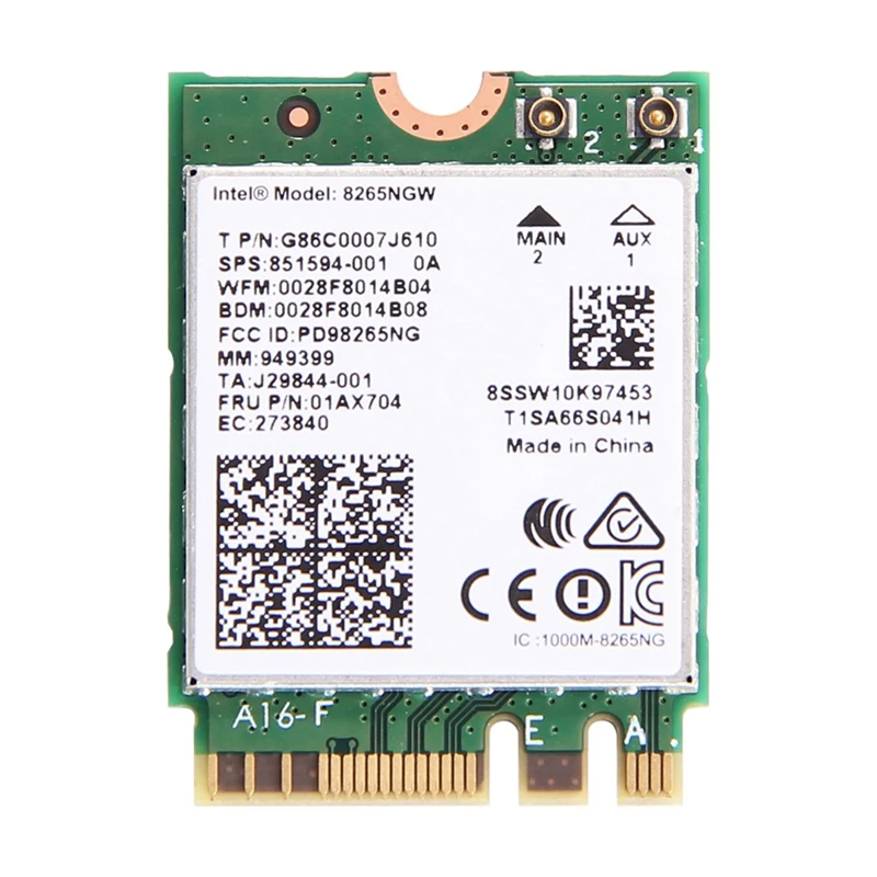 Новый двухдиапазонный Wlan для Intel 8265Ngw беспроводной Ac 8265 Ngff 867 Мбит/с Wifi Mu Mimo 802.11Ac Wi Fi
