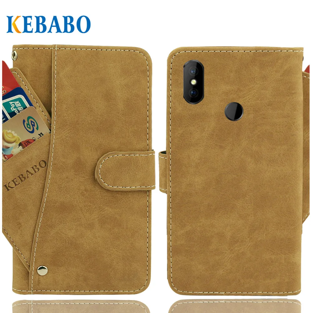 

Vintage Leather Wallet Doogee X70 Case 5.5" Flip Luxury 3 Front Card Slots Cover Magnet Stand Phone Protective Bags