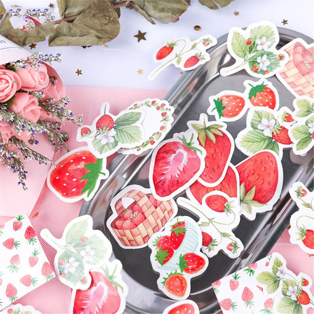 45 шт. милые наклейки с сыром клубничкой Kawaii канцелярские принадлежности DIY Скрапбукинг блокнот украшения самоклеющиеся упаковочные этикетки