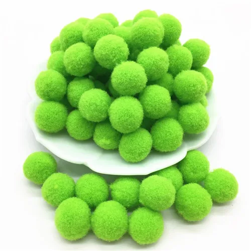 08 Fruit green 15 мм нескольких цветов помпон мех шарик ручной работы Свадебная вечеринка Главная Швейные Ремесло Декор DIY ручной работы детские игрушки аксессуары поставок 100 pc - Цвет: 08 Fruit green