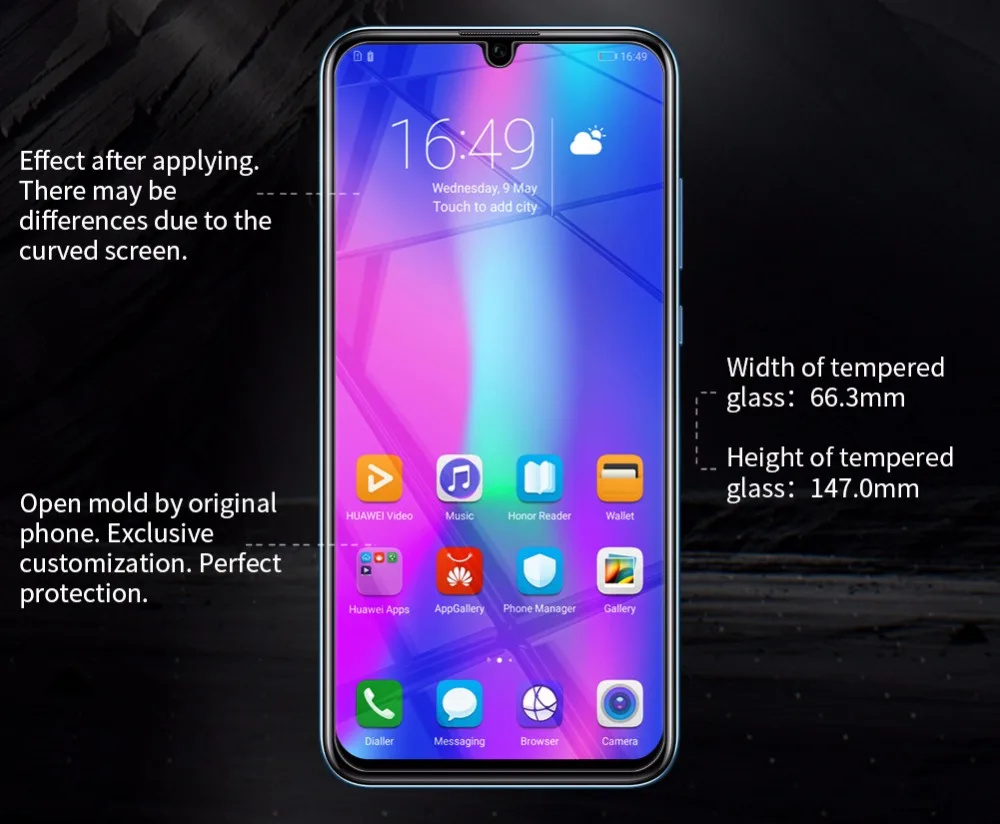 Nillkin для huawei P Smart стеклянная пленка H+ PRO 2.5D защита экрана Защитное стекло для huawei P Smart версия
