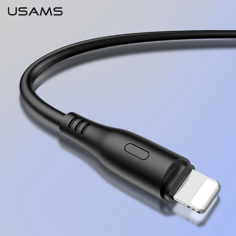USAMS USB кабель для iPhone 2A быстрой зарядки синхронизации данных iOS 12 11 10 круглый шнур