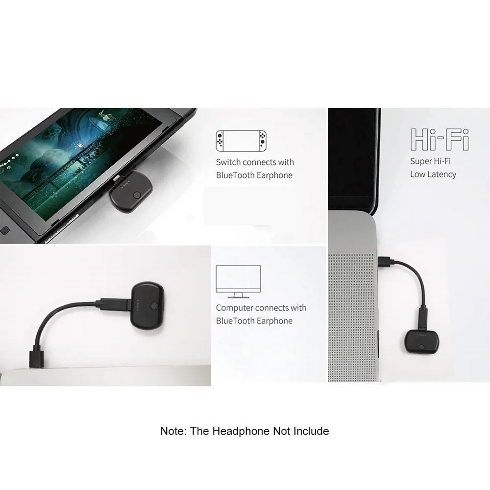 Передатчик CRDC Bluetooth 5 0 USB Type C двойное соединение Aptx низкая задержка беспроводной