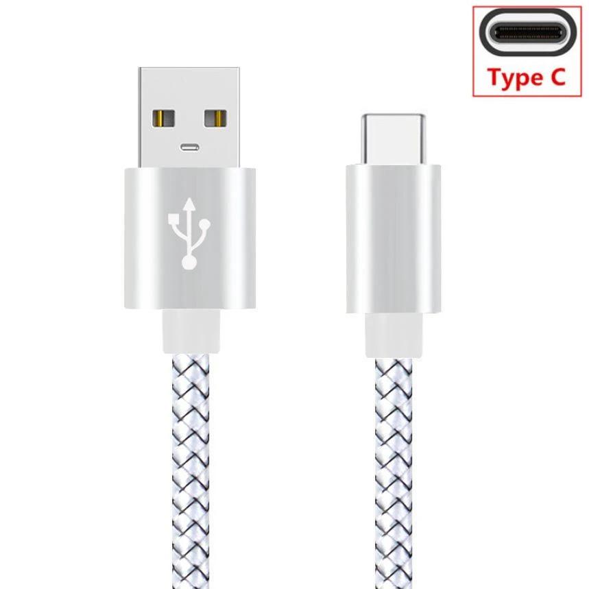 Длинный кабель USB Type C для передачи данных 2 А быстрой зарядки Samsung A51 A71 A30S A21S A80 A50 A60
