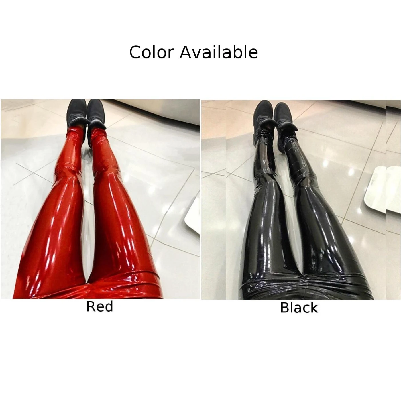 Костюм брюки стильные джинсы Резина мокрой вид для женщин дамы тонкий длинный