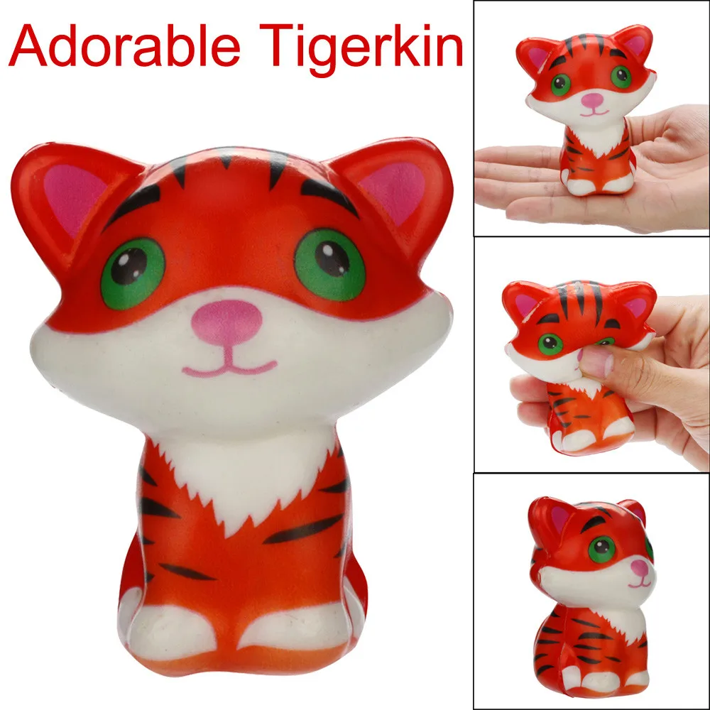 Антистрессовые милые мягкие сжимаемые игрушки Kawaii Tigerkin супер медленно