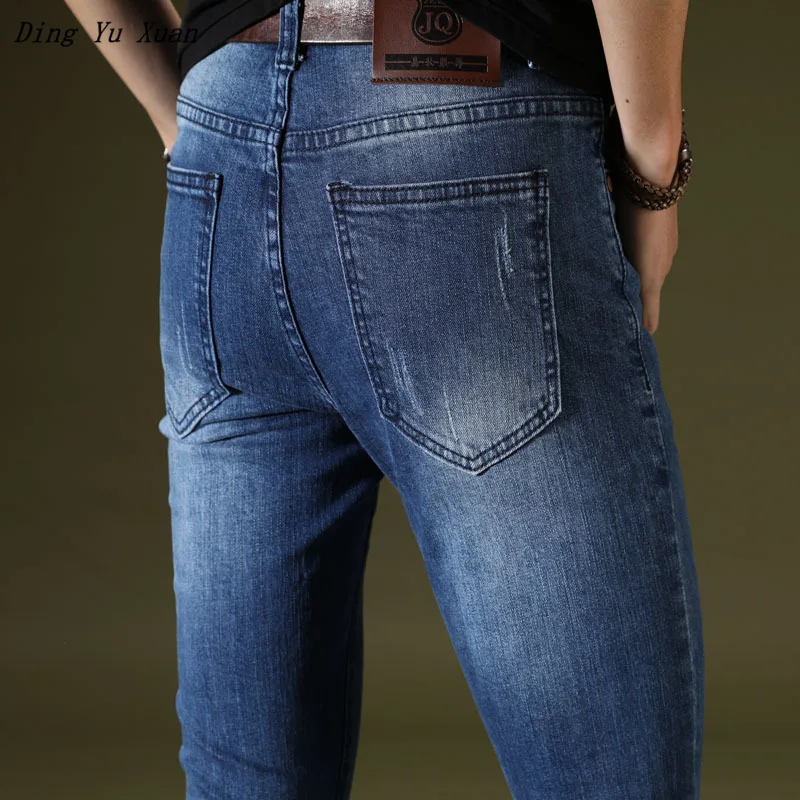 Spring Autumn Men Retro Denim Jeans Pants Slim Fit Jeans Trousers for Men Stretch Boot Cut Jeans Homme