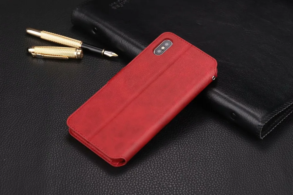 Кожаный магнитный чехол-бумажник AZNS для apple iPhone Xs Max Xr X 8 7 6S Plus, роскошный винтажный Чехол-кошелек с отделением для карт