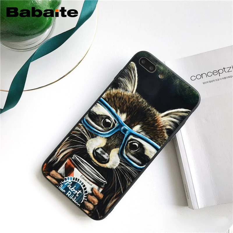 Babaite модный енот красная панда лиса чехол для телефона для iphone 11 Pro 11Pro Max X XS MAX 6 6s 7 7plus 8 8Plus 5 5S SE XR