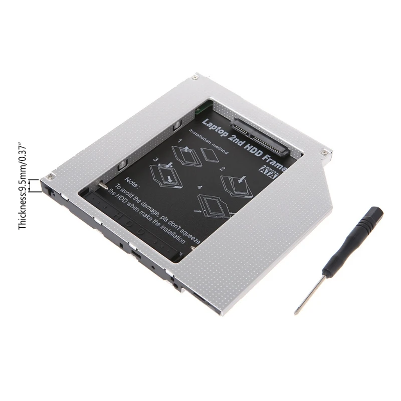 

HOT Universal 9.5mm PATA IDE to 2nd SATA HDD Hard Drive Disk Caddy Module