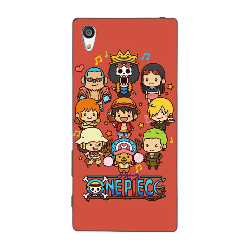 Японского аниме коллаж one piece Луффи Лафит ТПУ чехол мягкий для Sony Xperia E3 E5 M2 4 5 T3 X XA1 XZ