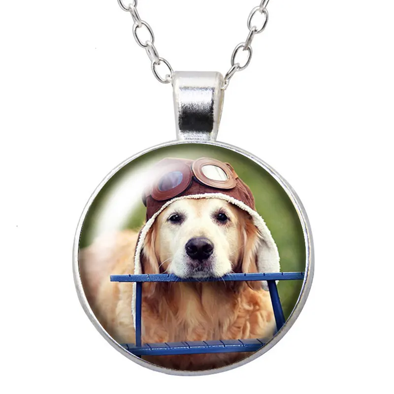 Lovely Dog Love Pet Photo Silver color/Bronze Pendant Necklace 25mm Glass Cabochon Girl Jewelry Birthday Gift 50cm images - 6