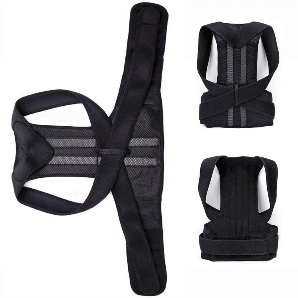Lumbar Back Support Office Posture Corrector Shoulder Support Belt Men Orthopedic Posture Corset Braces Round Shoulder Shapewear