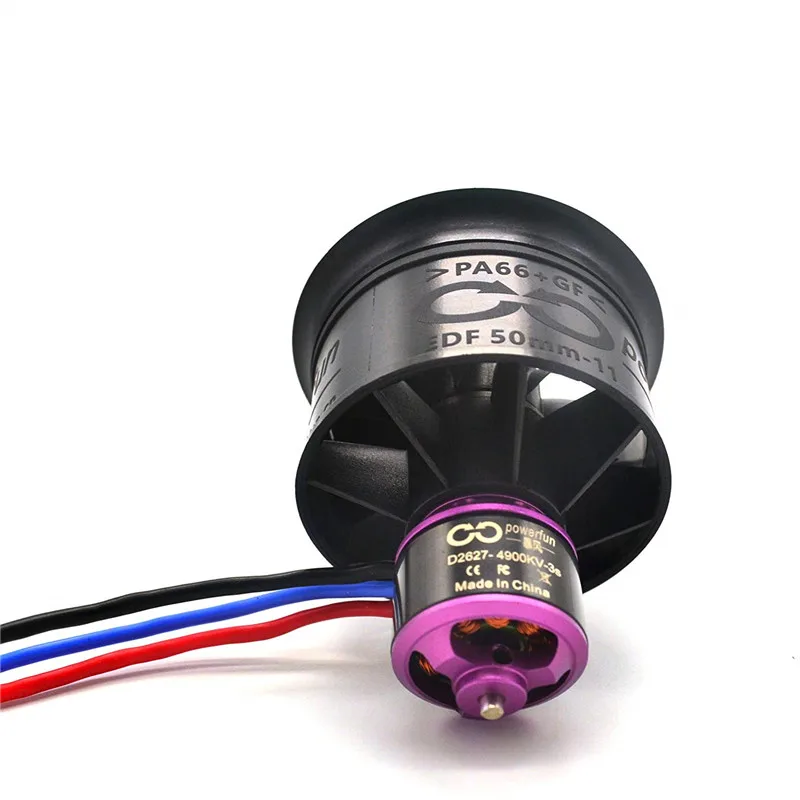HTIRC 50 мм 11 лезвий Ducted Fan EDF Unit с 3S D2627 4900KV бесщеточный двигатель для