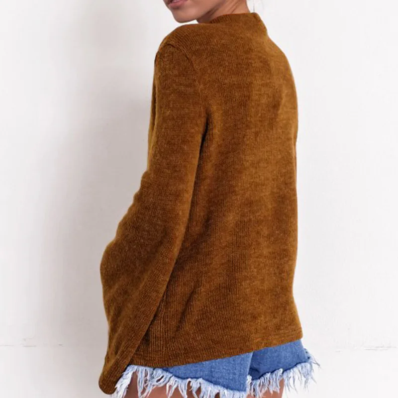 INUPIAT Fashion Autumn Winter Sweaters for Woman 2017 New Arrival O-Neck Full Flare Sleeve Slim Style Pullovers Sweater Lady | Женская
