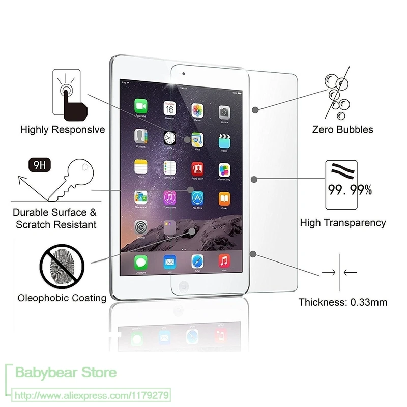 9H закаленное стекло для iPad 9 7 2017 A1893 A1954 2018 A1822 Защита экрана Air 1 2 Pro 10 5|Защитные