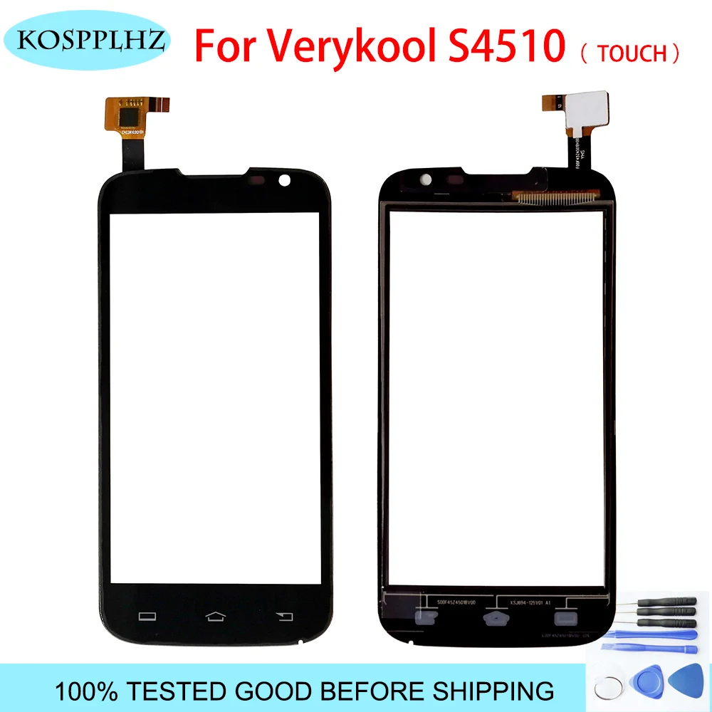 Оригинальный черный цвет переднее внешнее стекло ForVerykool S4510 сенсорный экран