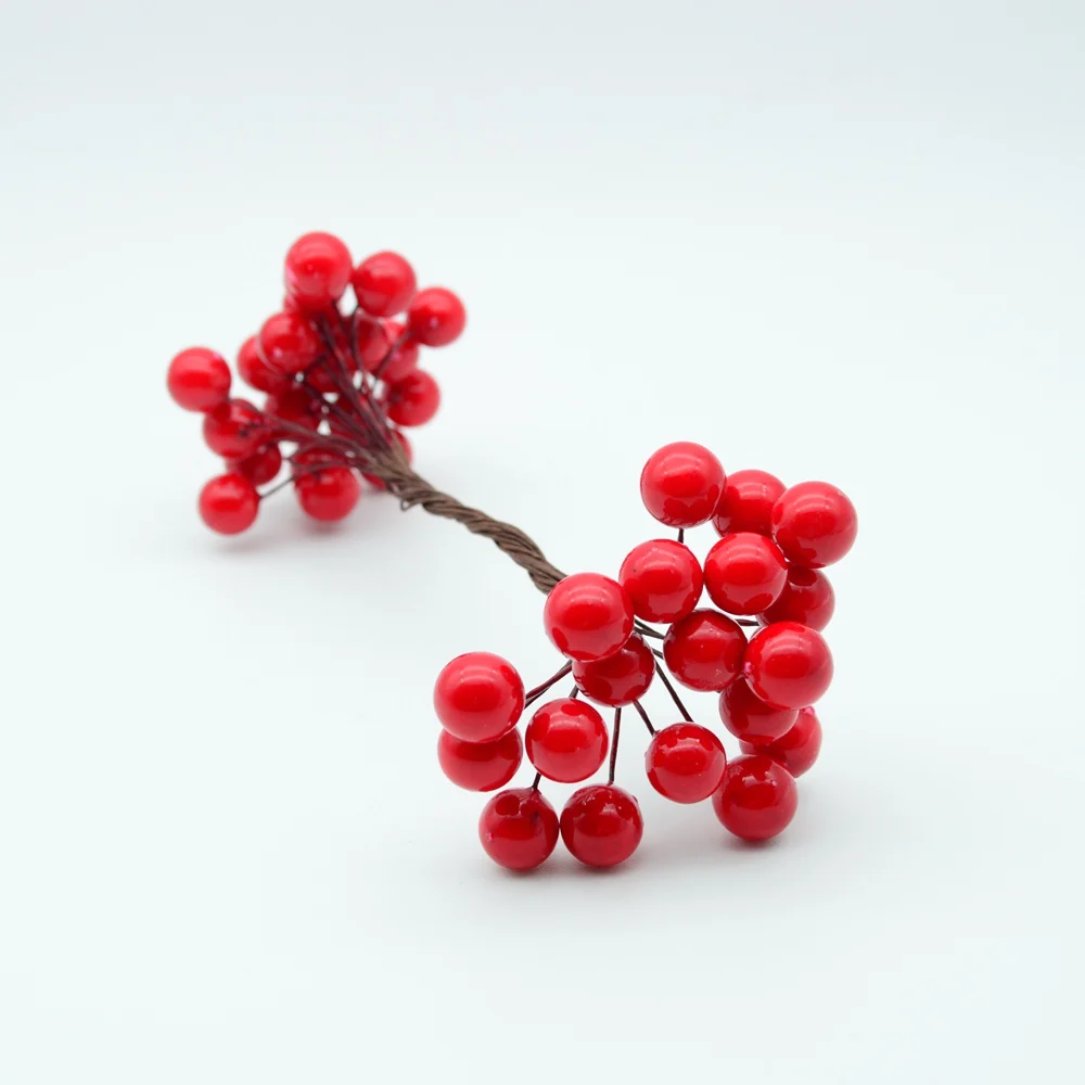 

20pcs/40head MINI PE Small fruit foam pompon christmas wreath decoration for home wedding diy new year gifts artificial flowers