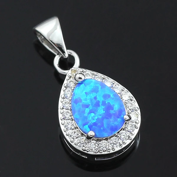 HAIMIS бесплатная доставка подвеска с синим огненным опалом для девушек женщин