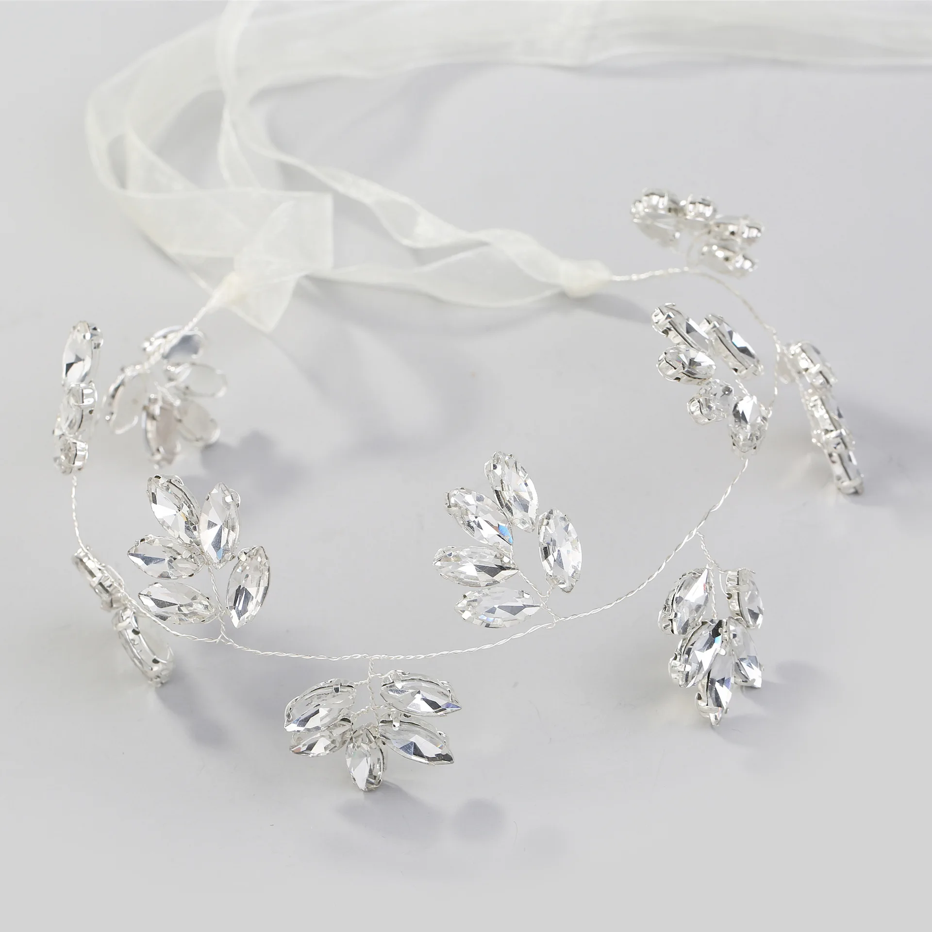 Hot sweet romantic beautiful bride bridesmaid tiara handmade rhinestone soft chain hair band accessories wedding decoration | Украшения и