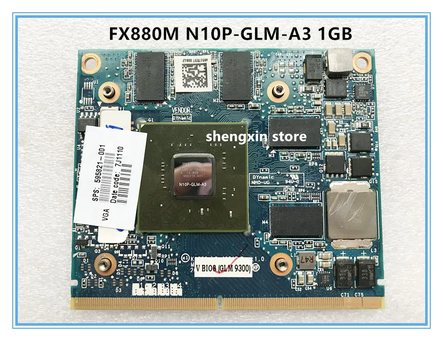 Видеокарта FX880M FX 880M фотографическая карта памяти 595821 001 1 ГБ для HP elitebook 8540w 8540p тест