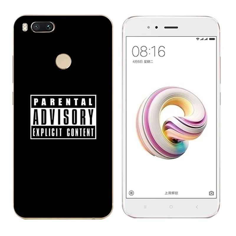 5 &quotдля Xiaomi Mi A1/Mi 5X Чехлы для телефона из термополиуретана с принтом черных букв
