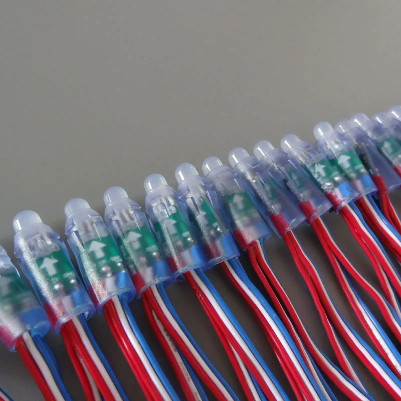 WS2811 светодиодный Пиксели модуль RGB 12 мм Строка Светодиодный свет 5 В IP68