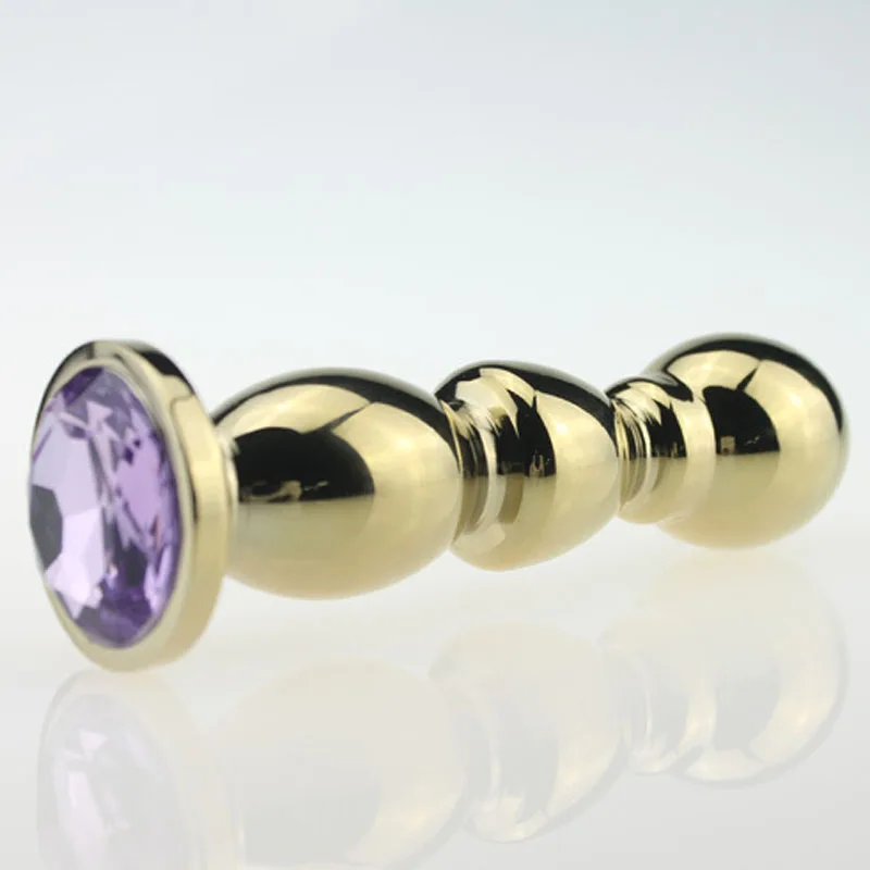 Большой Размеры драгоценный камень Анальная пробка Нержавеющая сталь длинные