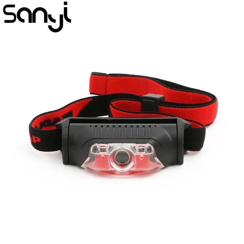 Портативный налобный мини фонарь SANYI 4 режима 1 * XPE + 2 Светодиодный высокой