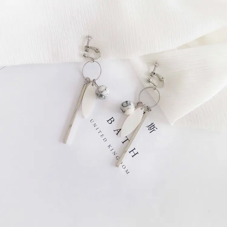 Серьги гвоздики с натуральными ракушками и камнями|ancient earrings|geometric earringsearrings stone |