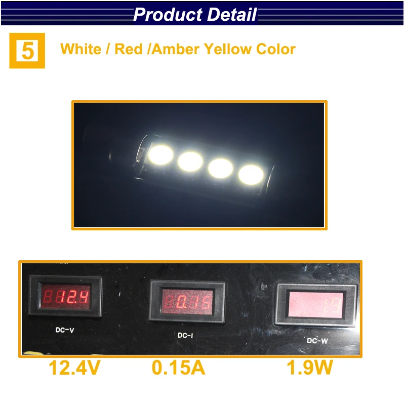Eseastar 2 шт. C5W 31/36/39/42 мм 3SMD 5050 Светодиодные белые автомобильные canbus светодиодные