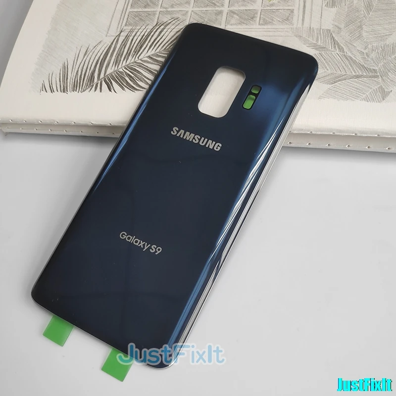 Чехол для SAMSUNG Galaxy S9 S9 plus S9+ G965 G965F G960F G960, задняя крышка для батареи, корпус из заднего стекла, сменная Крышка для батареи - Цвет: Blue